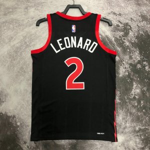 Maillot de Basket #2 Leonard Raptors 20-23 statement Noir